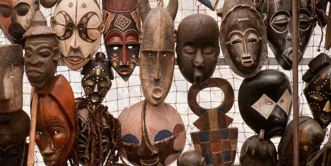 Maski drewniane na ścianę – Afrykańskie ozdoby